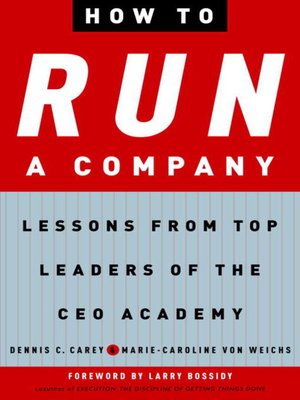 cover image of How to Run a Company